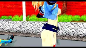 Futanari Goddess Shares Steamy Moonlit Dance with Her Lover