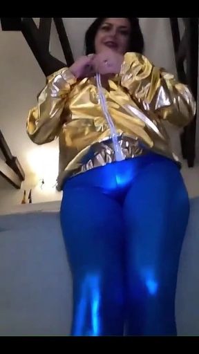 Shiny Cameltoe Tease, Hard Spanking, Deep Blowjobs & Rough Doggy with Double Cumshot 302