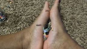 Tinies at Mercy of Giantess Giant Feet 4K smaller