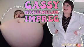 BBW Scientist's Watermelon Impregnation (Belly Expansion, Burping & Farting!)