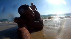 Just playing naked at a deserted beach