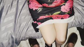 I Complained to My Stepmother About Problems with Girls, and She Checked Me! I Cum on Her Panties