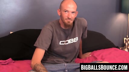 John cracks jokes while working his cock to completion