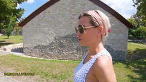 Busty blonde step mom goes to the roman ruins with her stepson learns something new!