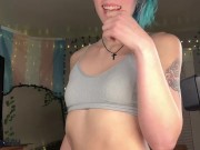 Trans Femboy @bluejaede Jerks Off Her Cock For Her OF