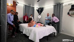 First Gangbang for All Natural Horny Brunette