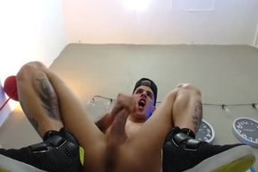 fine lad Trisstan Plays With His Sneaker And spooge