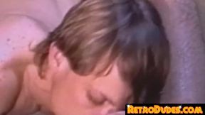 Gorgeous classic gay gets ass drilled after nasty deepthroat