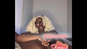Ebony Goon Makes Herself Squirt BACK TO BACK
