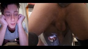 Sweet ass cums with powerful fucking from two angles