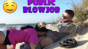 PUBLIC BLOWJOB on the BEACH