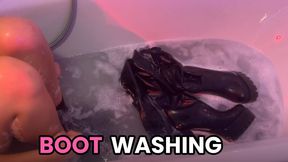 Washing My Leather Boots in a Bubble Bath
