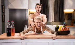 Bareback chef sex with lots of hardcore riding