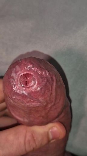 Close up on Phimosis Large Cock, so Hot!