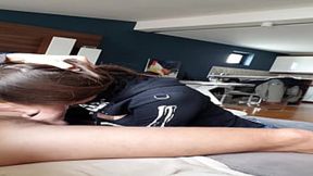 Blowjobing 18-year-old virgin's snatch until raw and rimming that tight young anus - hardcore
