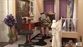 Grandpa's big rod satisfies grandma's lust