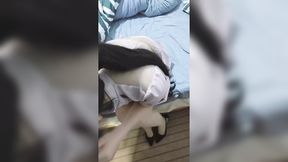 Amateur Chinese nurse gets fucked and swallows his cum