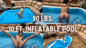 90 lbs vs 10 ft Inflatable Pool 1080p