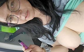 Vaping Naked During Drive Car