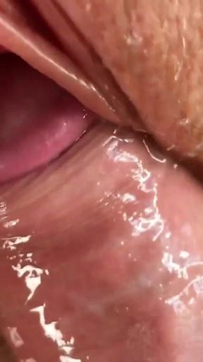 Pussy Fuck and Pee Inside. Close-up