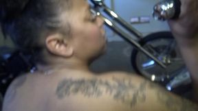 two sexy ebony girls fuck a biker