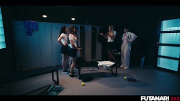 Sata Jones & Friends Take Down Blonde Cutie in Futa-Fueled Gangbang