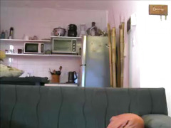Chesty teen tgirl fucked and masturbates with her partner