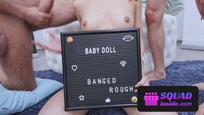 Baby Doll gets anal gangbang all the way to the bottom