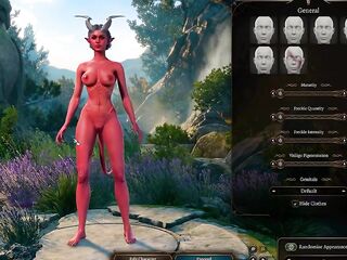 Baldur's Gate three Game Beginning - Character Creation with Nudity