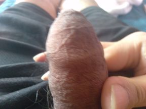 Big daddy plays with his big cock.