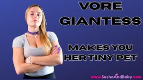Giantess Vore Makes Your her Tiny pet before Eating You Alive - Swallowed Whole - Vote Talk - Shrinking Fetrish - Shrunken Down - Tiny Man - Teeny POV - Giantess POV