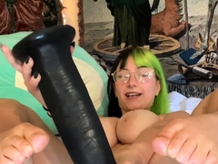 Busty Teen Babe Fucks a Big Hotdog