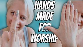 Sensual Hand Licking: Natural Beauty, Veins, Soft Skin Glistening Softly