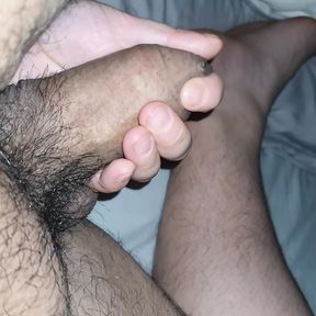 Step mom surprised about step son big thick cock on erection