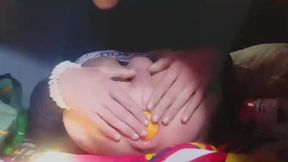 A Young Man Stuffs a Crystal Ball and an Orange up His Tight Ass.