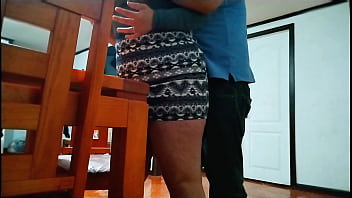 Big ass BBW fucked on the dining room table.