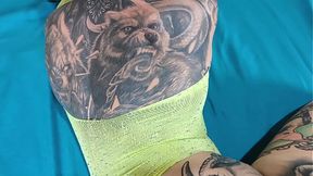 Heavily Tattooed Punk Loka gets her big ass eaten and her wet kitty face fucked