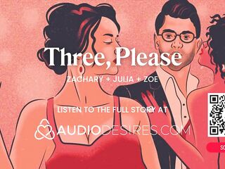 ASMR Audio Porn: 1st Time FFM Three-some with Snatch Worship and Sex in a Hotel Room – Erotic Audio for Honeys