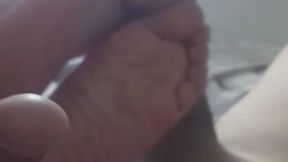 How nice it is to masturbate him with your feet