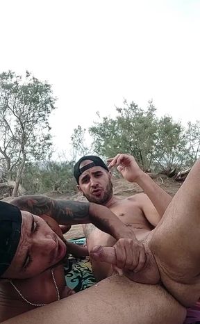 Cum in the dunes outdoor with Leo Bulgari