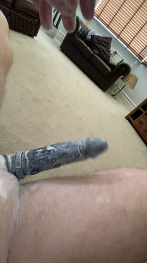 Playing with cock extension