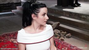 Bound slave banged & whipped