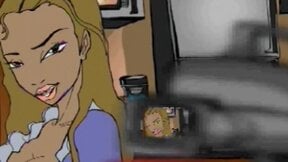 Curvy cartoon slut gets fucked