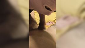 Amateur French girl devours and takes a huge cock