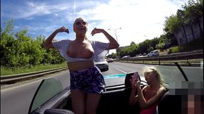 Attention Whore Teens: Flashing Boobs in Public and Ass on the road Girls flash ass and tits outdoors