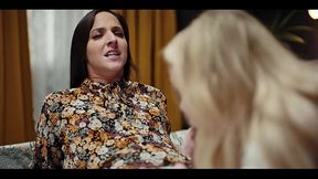 Haley Spades Gives Amirah Adara A Sloppy Blowjob Then Rides Her Big FUTA Cock Dry