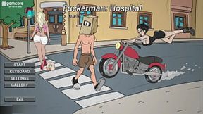 Three-way sex romp inside a hospital ambulance with a randy paramedic, doctor, and a helpless patient's family member