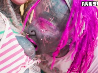 Sharing a Big Black Knob with My Trans Wife – Her first Jock, Anal & ATOGM