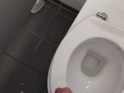 Masturbate and cum lick on school toilet