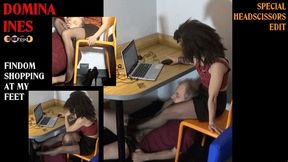 HEADSCISSORS by FINDOM INES under the desk (HD)